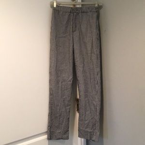 black and white checkered pants